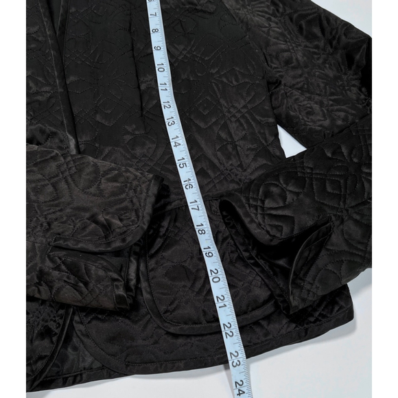 Banana Republic Womans Blazer Quilted Jacket Brown Silk Size L - Picture 4 of 11